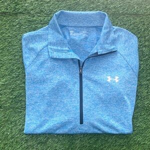 Under Armour Heathered Blue Half-Zip Top